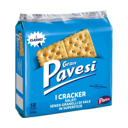 BOLACHA CRACKER SEM SAL GRAN PAVESI 560GR