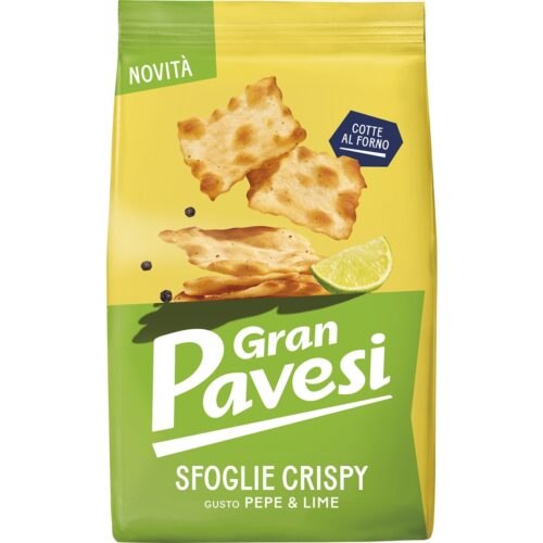 BOLACHA CRACKER SFOGLIE LIMA E PIMENTA GRAN PAVESI 150GR