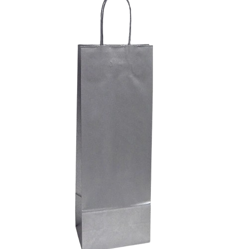 SACO DE PRENDA GARRAFA ASA PRATA 39,5X14CM