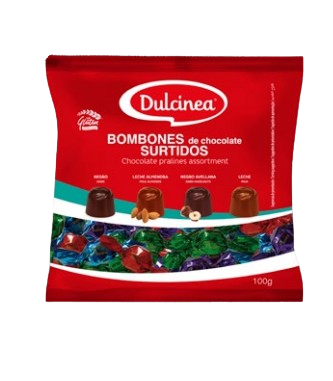 BOMBOM BOLSA PRALINES SORTIDO DULCINEA 100GR
