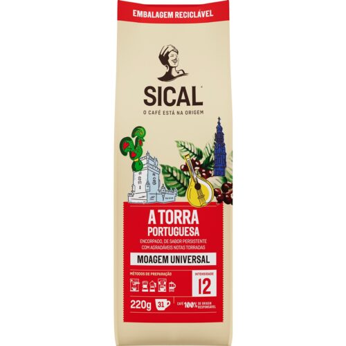 CAFE TORRA PORTUGUESA MOAGEM UNIVERSAL SICAL 220GR