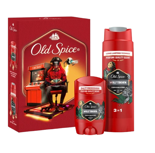 CONJUNTO WOLFTHORN STICK + GEL OLD SPICE