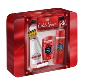 CONJUNTO CAPTAIN DESODORIZANTE STICK + GEL + AFTER SHAVE + LATA OLD SPICE