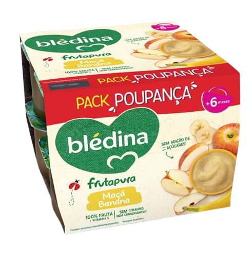 FRUTA MAÇÃ BANANA BLÉDINA 8X95GR