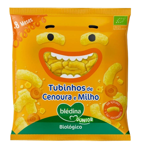 CEREAIS BIO TUBINHOS CENOURA E MILHO BLÉDINA 20GR