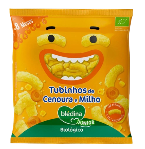 CEREAIS BIO TUBINHOS CENOURA E MILHO BLÉDINA 20GR