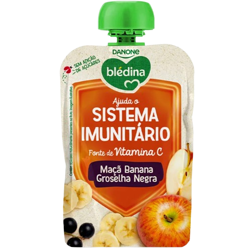 FRUTA MAÇÃ BANANA GROSELHA BLÉDINA 100GR