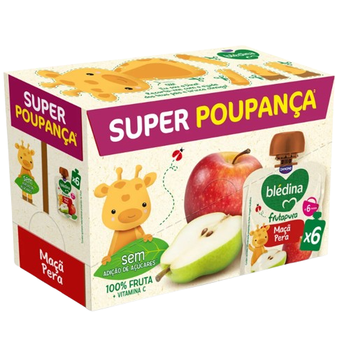 FRUTA MAÇÃ PÊRA BLÉDINA 6X85GR