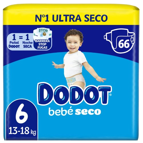 FRALDA DODOT BEBÉ SECO T6 66UN