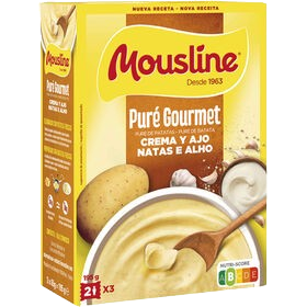 PURÉ BATATA NATAS E ALHO MOUSLINE 195GR
