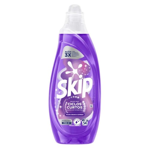 DETERGENTE LÍQUIDO P/ MÁQUINA ROUPA CICLO CURTO BRANCA SKIP 54D