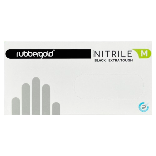 LUVAS NITRILO PRETAS TAMANHO M RUBBERGOLD 100UN - Image 2