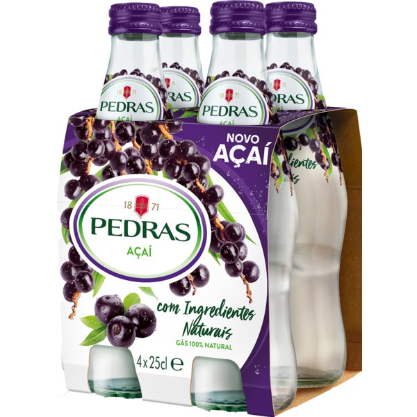 ÁGUA C/ GÁS AÇAÍ PEDRAS 4X25CL
