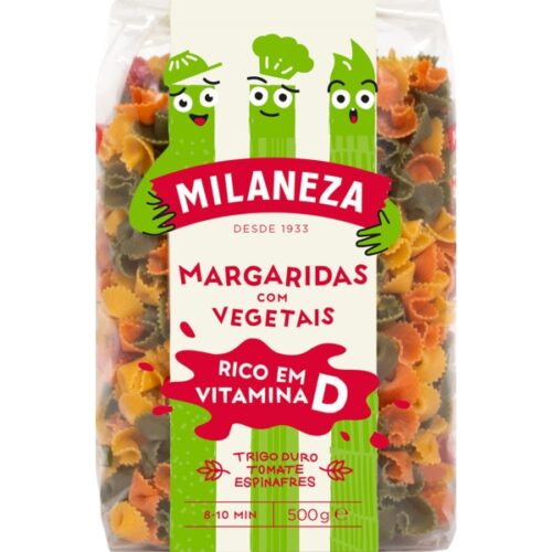 MASSA MARGARIDAS COM VEGETAIS MILANEZA 500GR