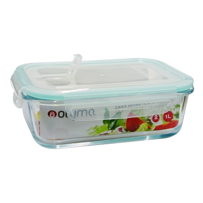 CAIXA HERMETICA VIDRO RETANGULAR EMA 1,5L
