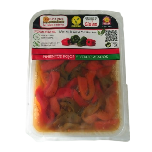 PIMENTOS VERMELHOS/VERDES ASSADOS CAMPO RICO 1KG