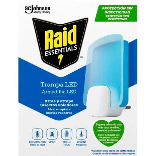 INSECTICIDA ELECTRICO LED RAID ESSENTIALS APARELHO + RECARGA