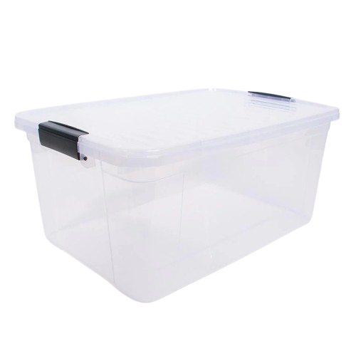 CAIXA ARRUMAÇÃO TRANSPARENTE C/TAMPA 33116 34L