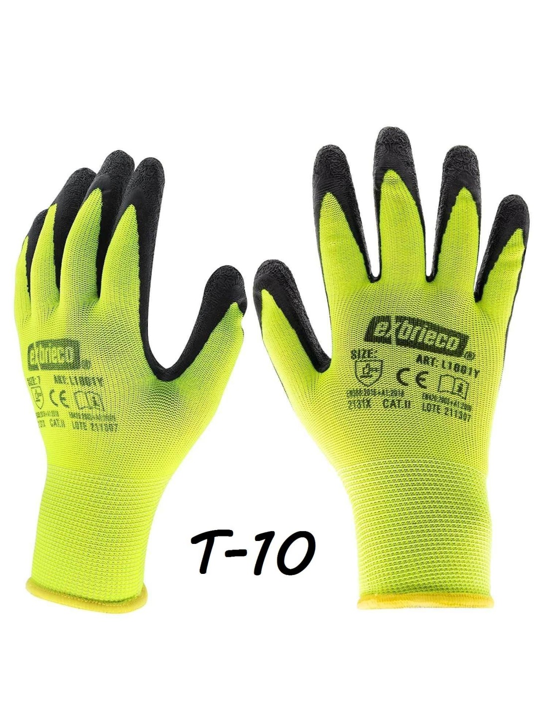 LUVAS TRABALHO NITRILO EXBRIECO NEGRO T-10 10310
