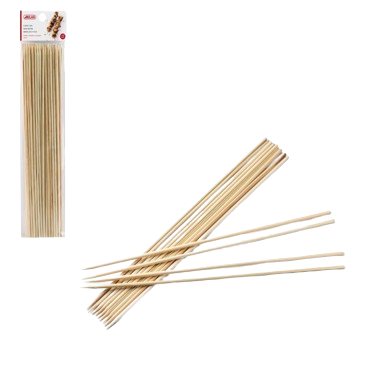 PAU PARA ESPETADAS MADEIRA PARA CHURRASCO B4250 25CM 50UN