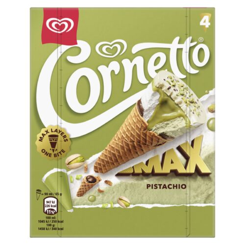 GELADO CORNETTO PISTACHO 4X90ML