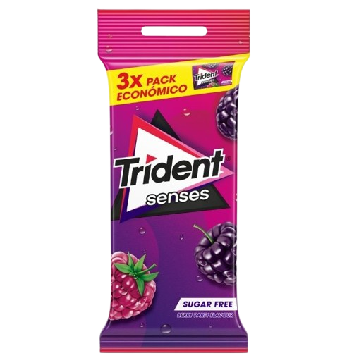 PASTILHA TRIDENT SENSES BERRY 3X23GR