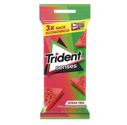 Alternative view of PASTILHAS TRIDENT SENSES WATERMELON SUNRISE 3X23GR