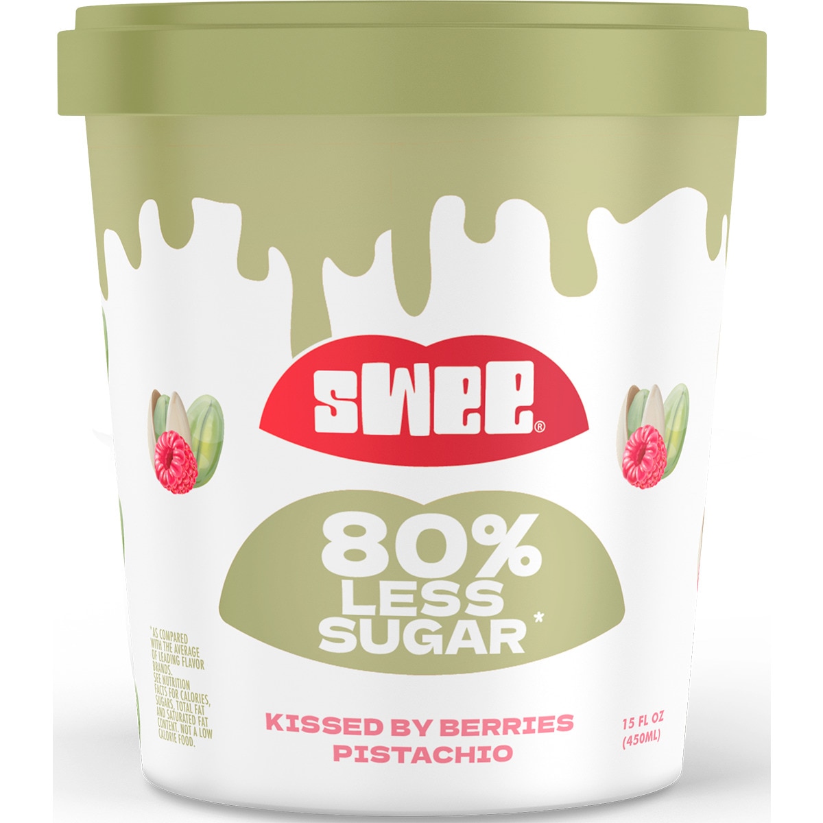 GELADO VEGETAL KISSED BY BERRIES PITACHIO SWEE 450ML